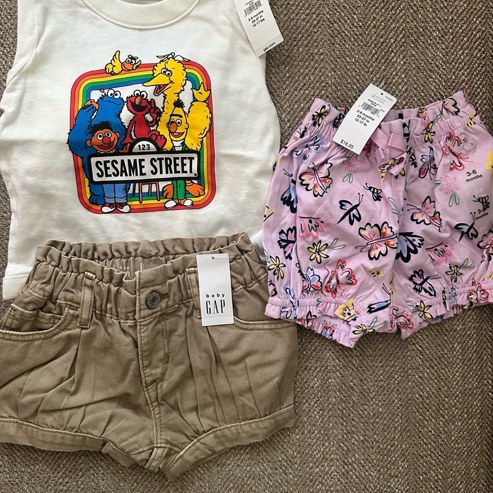 3-6 month Gap shorts and shirt